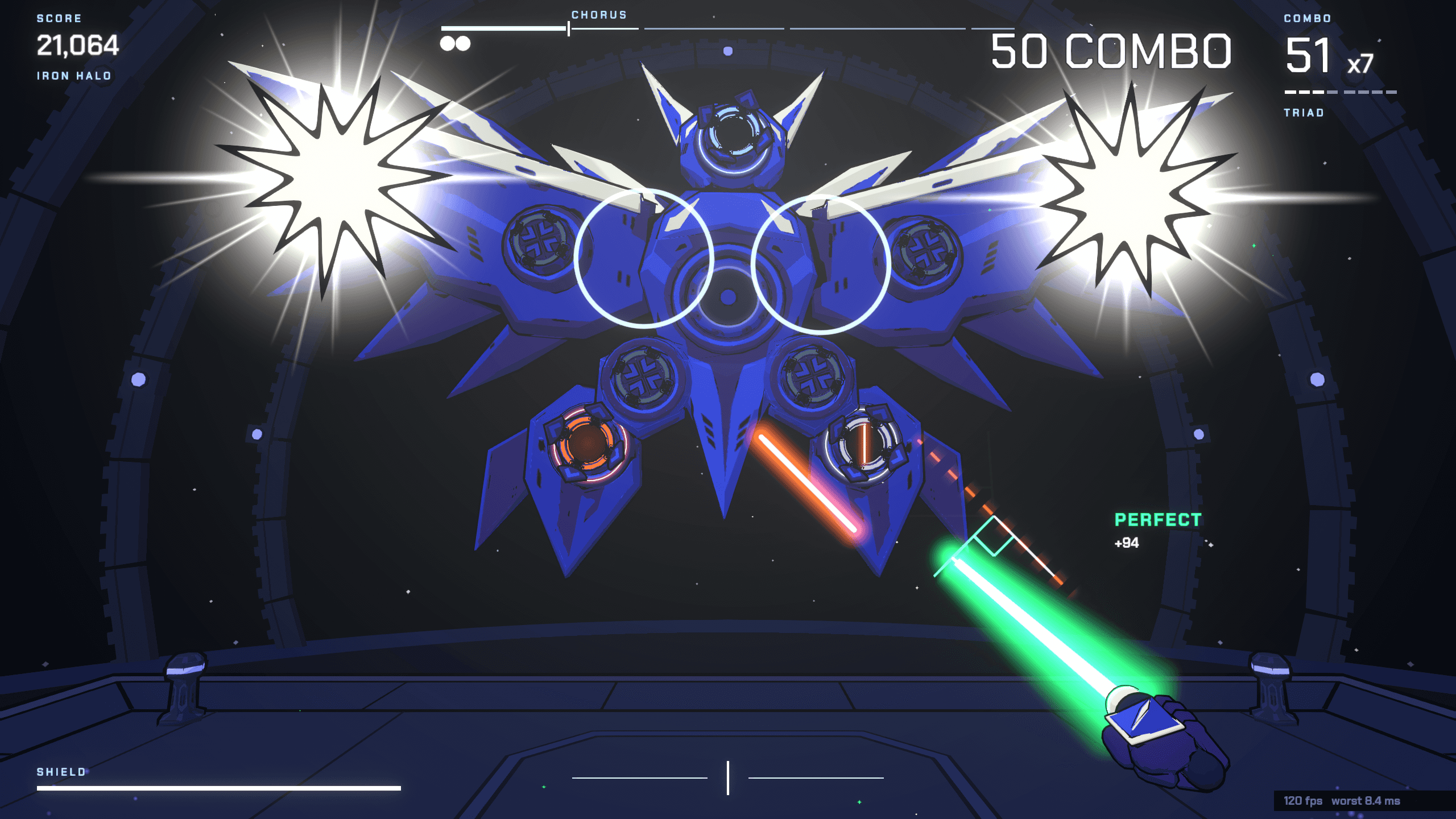 Two turrets destroyed at the verse's end